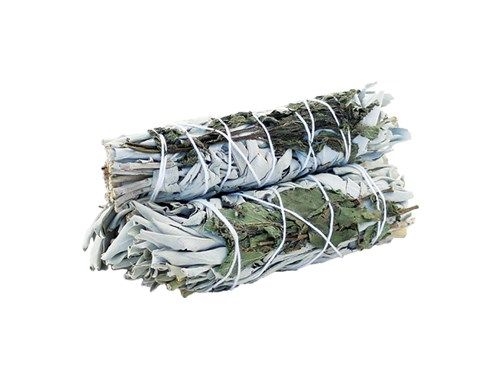 Sahumerio - Ramillete de Salvia Blanca y Romero 10Cm - Limpieza Energética