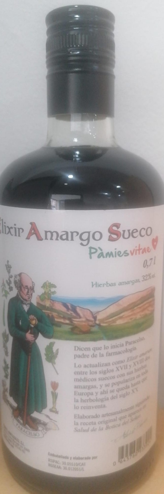 Elixir Amargo Sueco Pamies Vitae 700 Ml